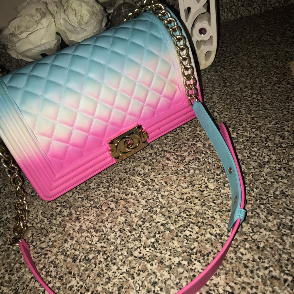 Regular Multi-color handbag Pink +blue +white